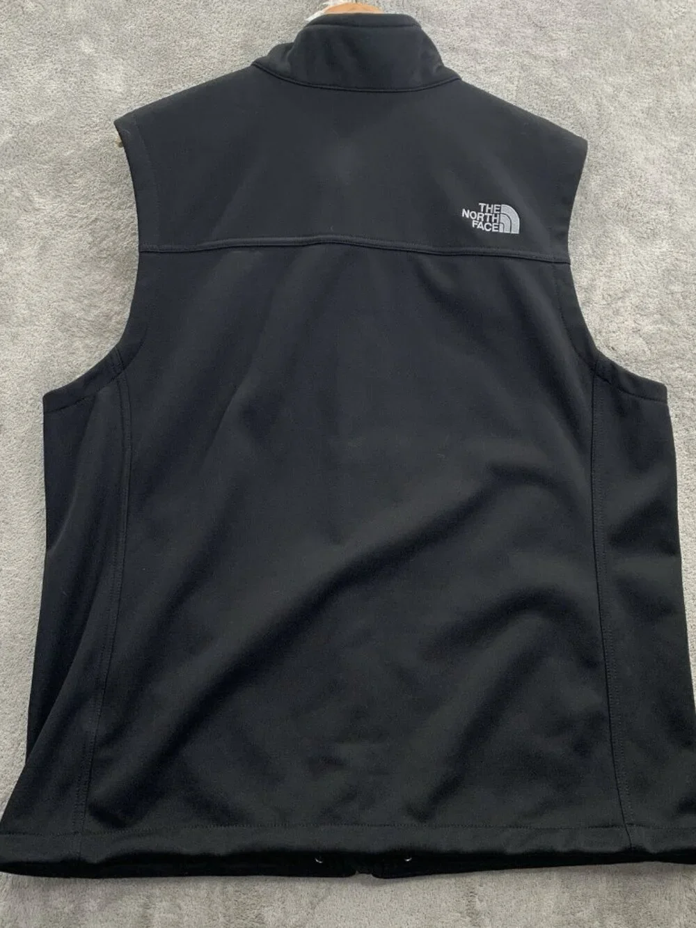 The North Face Ridgewall Vest Mens L Full Zip Black Soft Shell CO/ACTION Logo